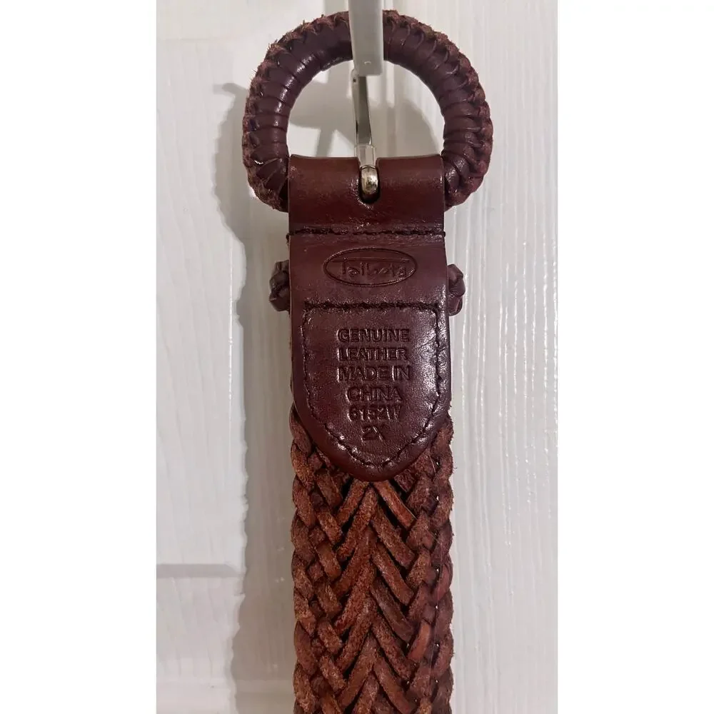 Vintage Talbots XXL Genuine Leather Belt Lot 3 Plus Size Made in Italy Braided